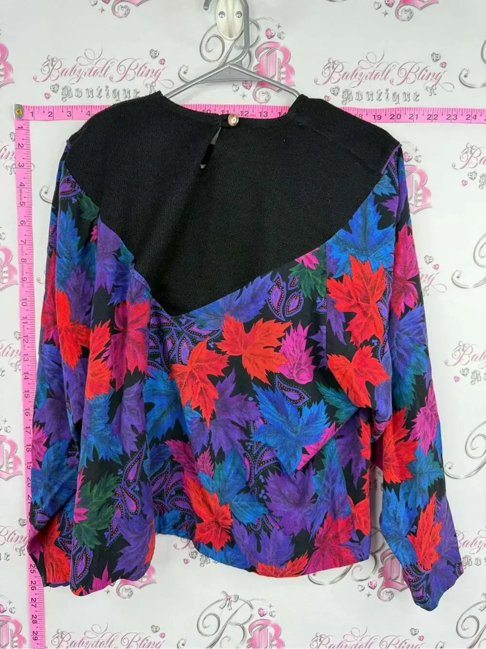 FAROUCHE set Vintage top & Floral Pleated Skirt - Multicolor retro 2 piece